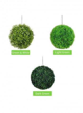 Self-Draining Artificial Topiary Ball Dark green 45 x 45 x 45centimeter