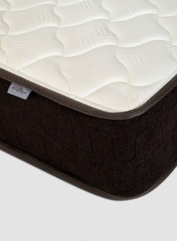 Pockets Springs Luxury Single Size Medium Firm Mattress Beige/Brown 90 x 200cm