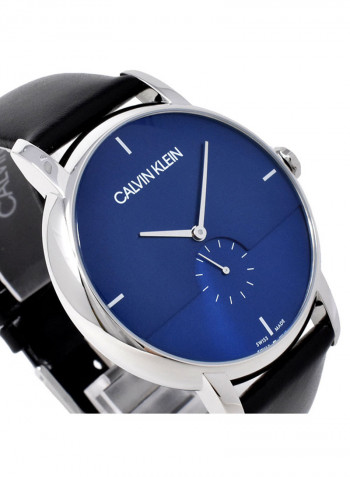 Established Black Leather Strap Watch