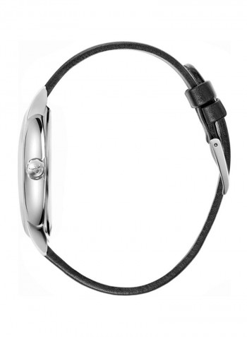 Established Black Leather Strap Watch