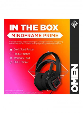 Omen Mindframe Prime Wired Over-Ear Headphones With Mic For PS4/PS5/XOne/XSeries/NSwitch/PC Black