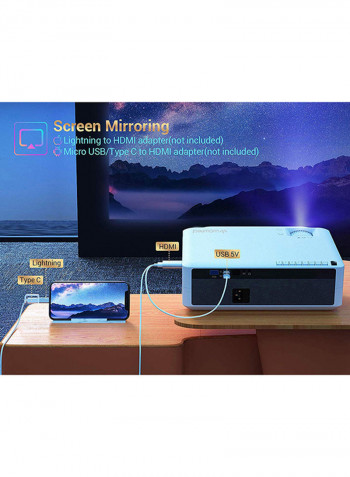 1080 Full HD LED Projector M19 White