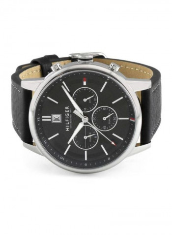 Men's Leather Analog Wrist Watch