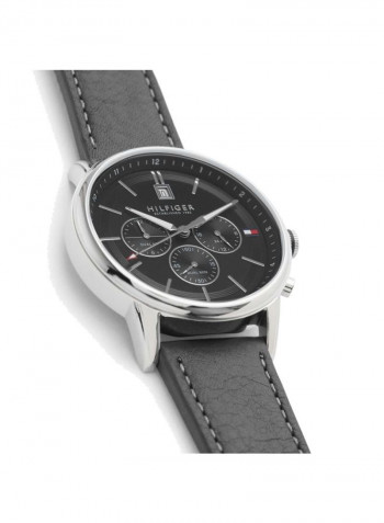 Men's Leather Analog Wrist Watch