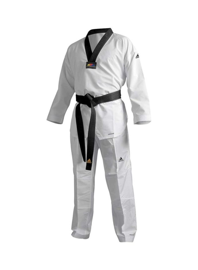 ADI-FLEX Taekwondo Uniform - White/Black, 200cm 200cm
