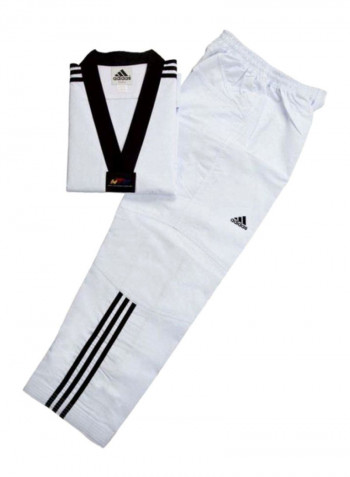 ADI-FIGHTER III Taekwondo Uniform - White/Black, 200cm