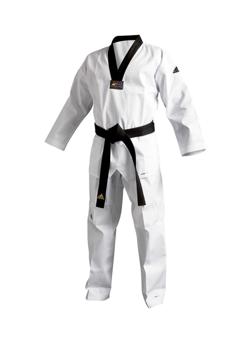 ADI-FLEX Taekwondo Uniform - White/Black, 190cm 190cm