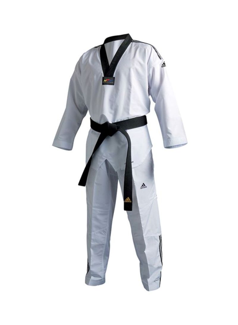 ADI-FIGHTER III Taekwondo Uniform - White/Black, 220cm 220cm
