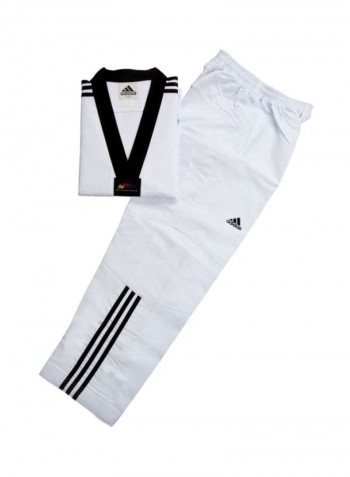 ADI-FIGHTER III Taekwondo Uniform - White/Black, 220cm 220cm