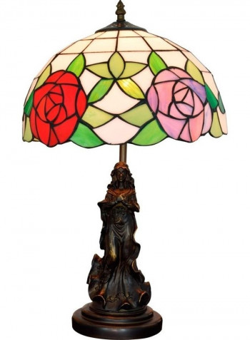 Glass Lampshade Table Lamp Multicolour