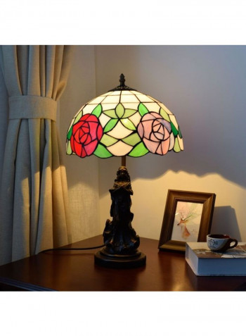 Glass Lampshade Table Lamp Multicolour