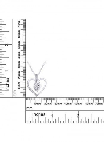 Natural Diamond Heart Pendant Necklace