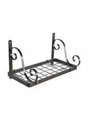 Petite Bookshelf Wall Pot Rack Black 16x10x10inch