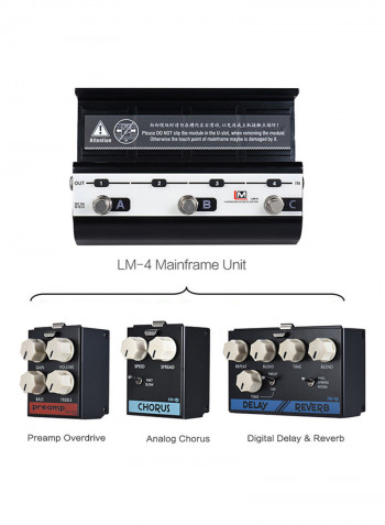 LiveMaster Series LM-4 Mainframe Unit Blues Style Set with 3 Guitar Effect Pedals
