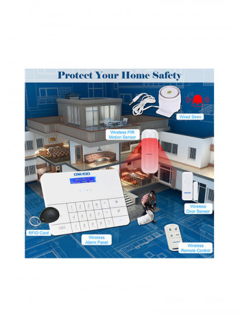 Home House Security Burglar Intruder System Auto Dialer white
