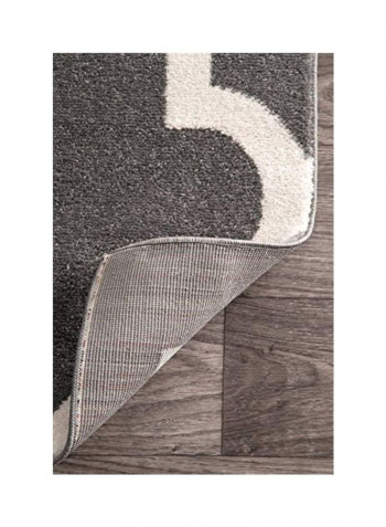 Ivy Moroccan Trellis Area Rug Grey/White 91x63x0.3inch