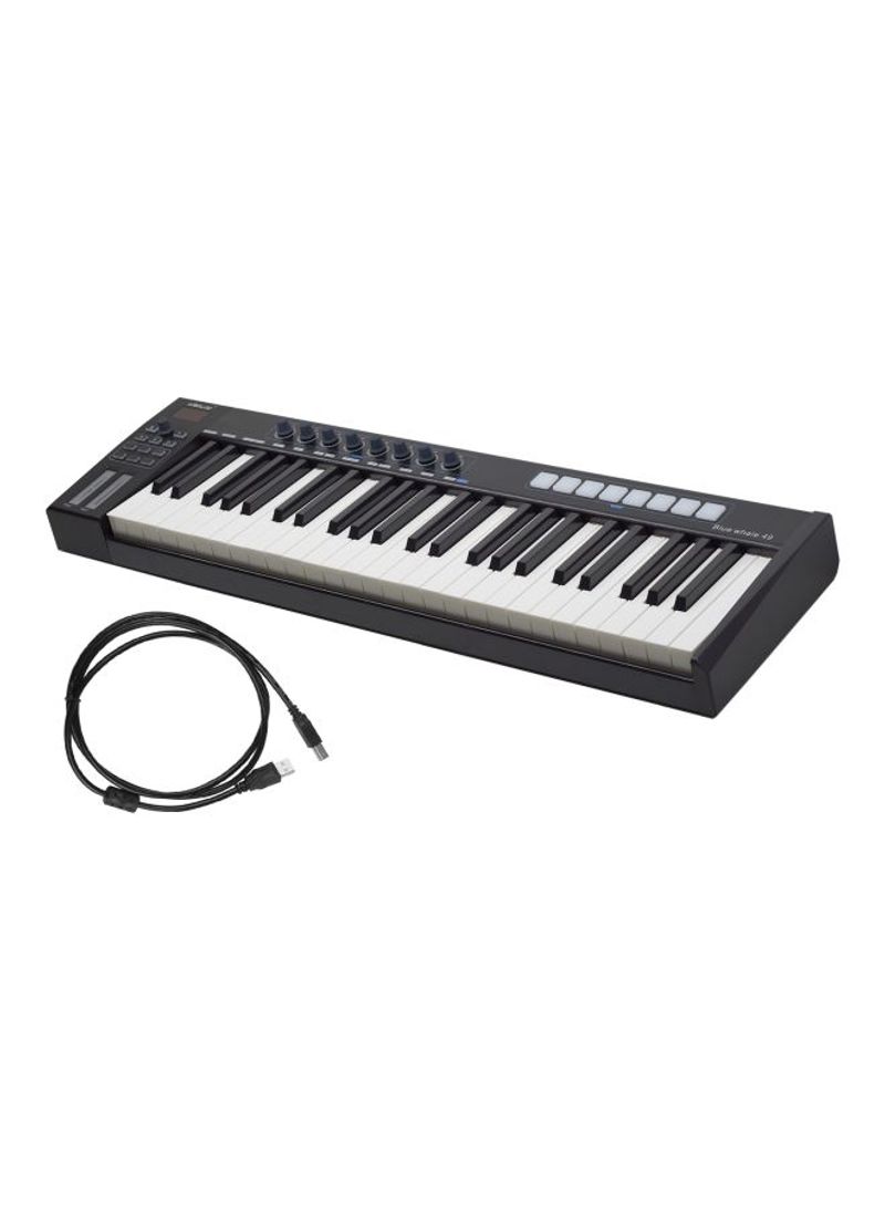 Blue Whale 49-Key MIDI Controller Keyboard With USB Cable