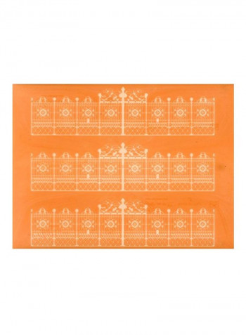 Design Mat For Decorating Paste Orange/White 11.8x15.8x0.093inch