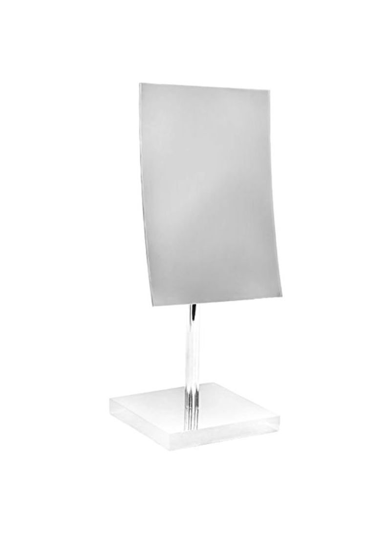 Square Magnifying Mirror Silver