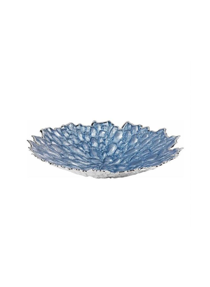 Moss Decorative Glass Centerpiece Silver/Blue 39.5centimeter