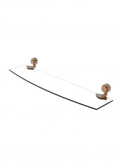 Venus Glass Shelf Clear/Gold 24inch