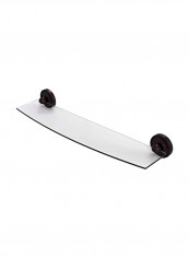 Wall Mounted Glass Shelf Clear/Black 24inch