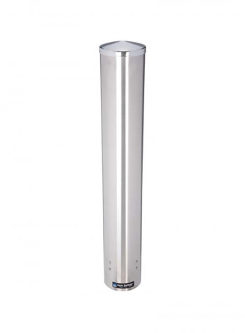 Beverage Cup Dispenser Silver 24.5x4.5x4.5inch