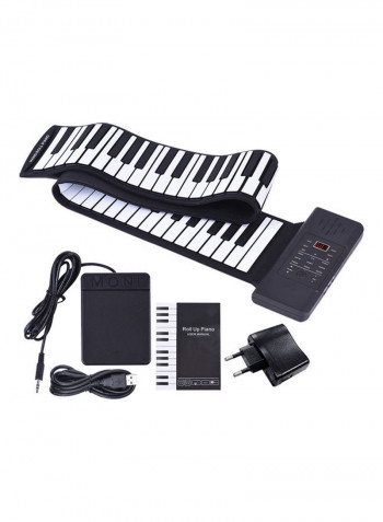 Portable Silicon 88 Keys Hand Roll Up Piano with Electronic USB Keyboard