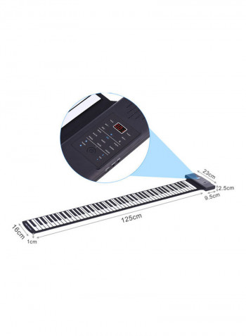 Portable Silicon 88 Keys Hand Roll Up Piano with Electronic USB Keyboard