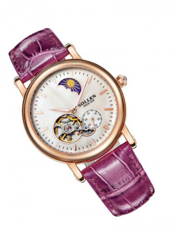 Women's Leather Analog Watch LEN67901