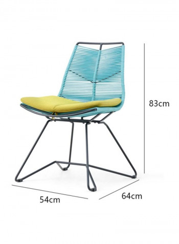 Braided Rope Chair Blue/Yellow/Black 54x83x64centimeter