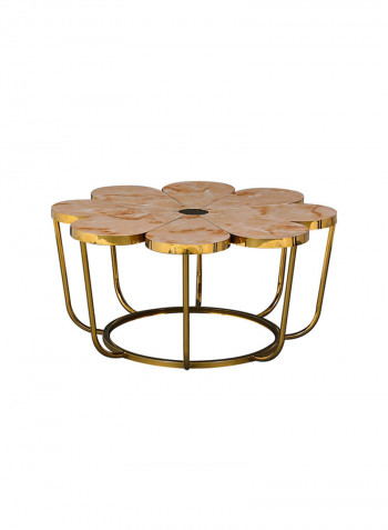 Floriza Coffee Table Gold 95x95x44cm