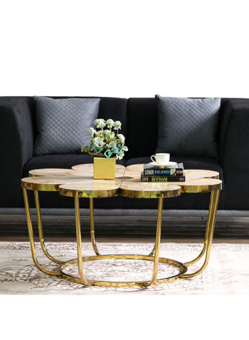 Floriza Coffee Table Gold 95x95x44cm
