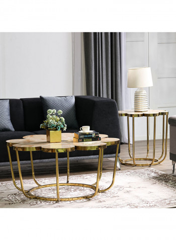 Floriza Coffee Table Gold 95x95x44cm