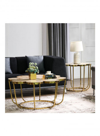 Floriza Coffee Table Gold 95x95x44cm