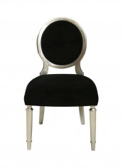 Tigara Dining Chair Black/Silver 57x100x67centimeter