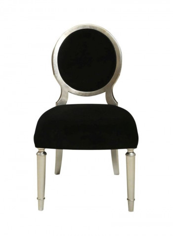 Tigara Dining Chair Black/Silver 57x100x67centimeter