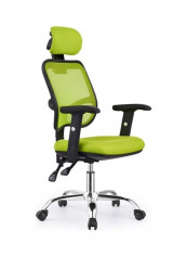 Household Breathable Mesh, Office, Lounge Rotating Chair with Bird-Shaped Handrail Green/Black