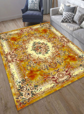 Classic Floral Pattern Anti-Slip Mat Multicolour 140x200centimeter