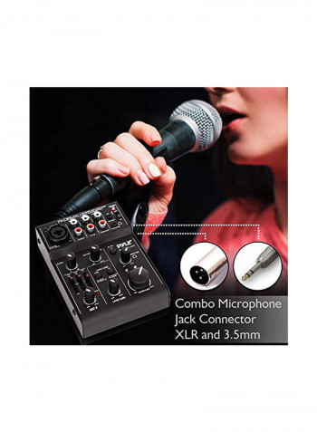 USB Audio Mixer DJ Controller PAD15MXU Black