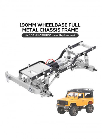 Replacement Metal Wheelbase Chassis Frame With Tires For 1/12 RC Crawler Car