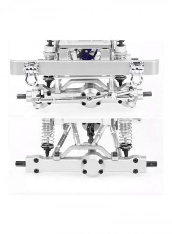 Replacement Metal Wheelbase Chassis Frame With Tires For 1/12 RC Crawler Car