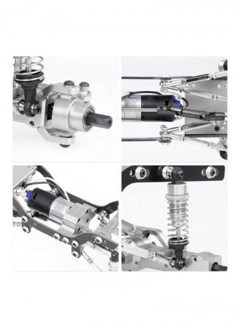 Replacement Metal Wheelbase Chassis Frame With Tires For 1/12 RC Crawler Car