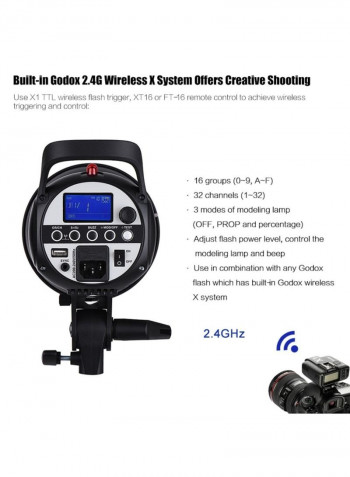Professional Compact Studio Flash Light Black