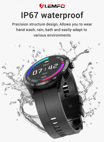 1.3" G20 BT 4.0 HD Screen Multi-Sports Mode Smartwatch Black Leather Strap