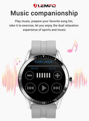 1.3" G20 BT 4.0 HD Screen Multi-Sports Mode Smartwatch Black Leather Strap