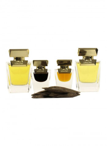 طقم هدايا مجموعة دخون Concentrated Perfume 90 ml, Agar Wood Oil 15 ml, Incense 4 ml,  Oud 60مل