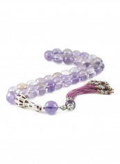 Ametrine Prayer Beads With Sterling Silver Components