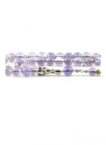 Ametrine Prayer Beads With Sterling Silver Components