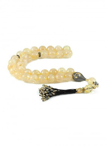 Citrine Prayer Beads with Sterling Silver Components